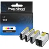 Image de PrintAbout huismerk Inktcartridge 903 (6ZC73AE) 4-kleuren Multipack Geschikt voor HP