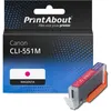 Image de PrintAbout huismerk Inktcartridge CLI-551M Magenta Geschikt voor Canon