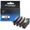 Image de PrintAbout huismerk Inktcartridge 407 (C13T07U41/42/43/440) 4-kleuren Multipack Geschikt voor Epson