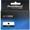 Image de PrintAbout huismerk Inktcartridge LC-12EBK Zwart Geschikt voor Brother