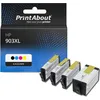 Image de PrintAbout huismerk Inktcartridge 903XL (3HZ51AE) 4-kleuren Multipack Hoge capaciteit Geschikt voor HP