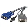 Image de Ultrafin Câble KVM 2 en 1 USB VGA - câble clavier / vidéo / souris (KVM) - 1.8 m
