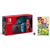 Image de Nintendo Switch Rouge/Bleu Néon 32Go [Nouveau modèle V2] + New Super Mario Bros U Deluxe Jeu Switch
