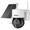Image de Xega Caméra de Surveillance Solaire 3G/4G LTE Extérieure Sans Fil PTZ, 2K HD Vue à 360°, Capteur de Mouvement PIR, Vision Nocturne, Conversation Bidirectionnelle, Carte SIM Incluse [Classe Énergétique A+++ ]