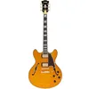 Image de D'angelico Excel Dc Xt Stoptail Vintage Natural Quilt Guitare Hollow Body
