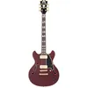 Image de D'angelico Deluxe Mini Dc Stopbar Trans Wine Guitare Semi-Hollow Body Avec Étui