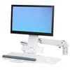 Image de Ergotron Sit-Stand Combo - Kit de montage (bras articulé tiroir à clavier) - pour écran LCD/équipement PC - aluminium plastique haute qualité - blanc - Taille d'écran : jusqu'à 24 pouces - montable sur mur