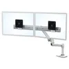 Image de Ergotron LX - Kit de montage (bras articulé, extension, base, pince de bureau 2 pièces, arc double affichage, 2 pivots, poteau 8") - pour 2 écrans LCD - direct double - blanc - Taille d'écran : jusqu'à 25 pouces