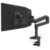 Image de Ergotron LX - Kit de montage (bras articulé, extension, base, pince de bureau 2 pièces, arc double affichage, 2 pivots, poteau 8") - pour 2 écrans LCD - direct double - noir mat - Taille d'écran : jusqu'à 25 pouces