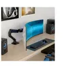 Image de Ergotron HX - Kit de montage (bras articulé) - Technologie de force constante - pour écran LCD incurvé - pour des écrans incurvés de profondeur extrême - noir mat - Taille d'écran : jusqu'à 57 pouces - montrable sur bureau