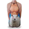 Image de Tablier humoristique homme corps sexy et mouton drole marrant