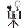 Image de Smartphone Vidéo Rig visiophone stabilisateur Grip trépied avec microphone