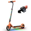 Image de Trottinette Ãlectrique Enfant Iscooter K2 Pro Orange, Vitesse Et Hauteur RÃ©glables, Moteur 150w, Pneus 6 Pouces, Led Multicolores, 6-12 Ans