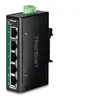 Image de TRENDnet TI-PELC50 - Version V1.xR - commutateur - industrial, mini - 4 x 10/100 (PoE+) + 1 x 10/100 - Montage sur rail DIN, fixation murale - PoE+ (90 W) - Conformité TAA