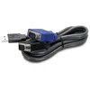 Image de TRENDnet TK CU06 - CÃ¢ble clavier / vidÃ©o / souris (KVM) - USB, HD-15 (VGA) (M) pour HD-15 (VGA) (M) - 1.8 m - noir