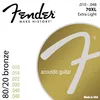 Image de Fender Fender 70xl Extra Light Cordes Guitare Folk Acoustique 10-48