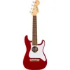 Image de Fender Fender Fullerton Strat Uke Wn White Pickguard Candy Apple Red Ukulélé Électro-Acoustique Concert