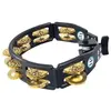 Image de Percussions Lp Latin Percussion Lp175 Tambourins Cyclop Sur Support Noir Tambourin - Tamborim