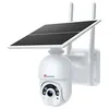 Image de Caméra de Surveillance WiFi Extérieure avec Panneau Solaire Ctronics Caméra IP Sans Fil sur Batterie Rechargeable Détection Humaine PIR Vision Nocturne Couleur Audio Bidirectionnel