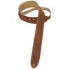Image de Levy S Levy's Ms12-Brn - Sangle Guitare Ms12 - Daim Marron - Motifs Piqués