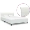 Image de vidaXL Vidaxl Cadre De Lit Blanc Similicuir 140 X 200 Cm
