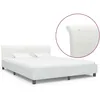 Image de vidaXL Vidaxl Cadre De Lit Blanc Similicuir 160x200 Cm