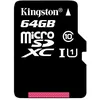 Image de Kingston - Carte mÃ©moire flash (adaptateur microSDXC vers SD inclus(e)) - 64 Go - UHS Class 1 / Class10 - microSDXC UHS-I
