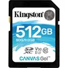 Image de Kingston Technology Kingston Canvas Go! - Carte mémoire flash - 512 Go - Video Class V30 / UHS-I U3 / Class10 - SDXC UHS-I