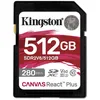 Image de Kingston Technology Kingston Canvas React Plus - Carte mémoire flash - 512 Go - Video Class V60 / UHS-II U3 / Class10 - SDXC UHS-II