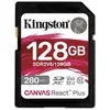 Image de Kingston Technology Kingston Canvas React Plus - Carte mémoire flash - 128 Go - Video Class V60 / UHS-II U3 / Class10 - SDXC UHS-II