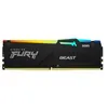 Image de Kingston FURY Beast RGB - DDR5 - module - 16 Go - DIMM 288 broches - 6400 MHz / PC5-51200 - CL32 - 1.4 V - mémoire sans tampon - on-die ECC - noir