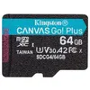 Image de Kingston Canvas Go! Plus - Carte mÃ©moire flash - 64 Go - A2 / Video Class V30 / UHS-I U3 / Class10 - microSDXC UHS-I