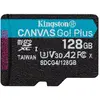 Image de Kingston Technology Kingston Technology Carte microSDXC Canvas Go Plus Gen4 200R A2 U3 de 128 Go, pack unique sans ADP