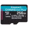 Image de Kingston Canvas Go! Plus - Carte mémoire flash - 256 Go - A2 / Video Class V30 / UHS-I U3 / Class10 - microSDXC UHS-I