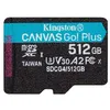 Image de Kingston Canvas Go! Plus - Carte mÃ©moire flash - 512 Go - A2 / Video Class V30 / UHS-I U3 / Class10 - microSDXC UHS-I
