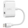 Image de Adaptateur Belkin RockStar Blanc recharge lightning + audio jack 3,5 mm