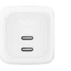 Image de Belkin BoostCharge Pro - Adaptateur secteur - GaN - 67 Watt - Fast Charge - 2 connecteurs de sortie (2 x USB-C) - blanc - avec câble USB-C (2m)