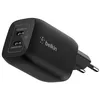 Image de Belkin Gaming - Adaptateur secteur - 65 Watt - Power Delivery 3.1 - 2 connecteurs de sortie (USB-C) - noir