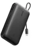 Image de Belkin UltraCharge - Banque d'alimentation - avec câble intégré et écran - 20000 mAh - 45 watt - Fast Charge - 3 connecteurs de sortie (2 x USB-C, USB) - noir