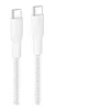 Image de Belkin BoostCharge Eco - Câble USB - 24 pin USB-C (M) pour 24 pin USB-C (M) - USB 2.0 - DC 48 V - 5 A - 3 m - Alimentation USB (240 W), câble tressé - blanc