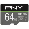 Image de PNY PRO Elite - Carte mÃ©moire flash (adaptateur microSDXC vers SD inclus(e)) - 64 Go - A1 / Video Class V30 / UHS-I U3 / Class10 - microSDXC UHS-I