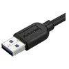 Image de StarTech.com Câble Micro USB 3.0 slim - Cordon USB-A vers Micro-B à angle droit de 50 cm - USB 3.1 Gen 1 (5 Gb/s) - M/M - Câble USB - Micro-USB de type B (M) pour USB type A (M) - USB 3.0 - 50 cm - moulé connecteur à angle droit - noir