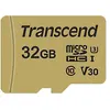 Image de Carte microSDHC Transcend Premium 500S 32 GB Class 10 UHS-I UHS-Class 3 v30 Video Speed Class avec adaptateur SD