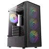 Image de Antec AX26 RGB ELITE - Mid tower jeux - ATX - panneau latéral fenêtré (verre trempé) - pas d'alimentation - USB/Audio