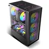 Image de Antec Antec AX26 RGB ELITE - Mid tower jeux - ATX - panneau latéral fenêtré (verre trempé) - pas d'alimentation - USB/Audio
