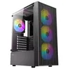 Image de Antec AX27 RGB ELITE - Mid tower jeux - panneau latéral fenêtré (verre trempé) - pas d'alimentation - USB/Audio/Mic