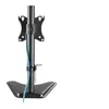 Image de Manhattan TV & Monitor Mount, Desk, Tilt/Swivel/Rotation, 1 screen, Screen Sizes: 10-27" , Black, Stand Assembly, VESA 75x75 to 100x100mm, Max 7kg, Lifetime Warranty - Pied - pour Écran LCD - acier - noir - Taille d'écran : 17"-27" - ordinateur de bureau