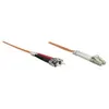 Image de Intellinet Fiber Optic Patch Cable, OM1, LC/ST, 2m, Orange, Duplex, Multimode, 62.5/125 µm, LSZH, Fibre, Lifetime Warranty, Polybag - Cordon de raccordement - LC multi-mode (M) pour ST multi-mode (M) - 2 m - fibre optique - duplex - 62,5 / 125 microns -