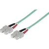 Image de CÃ¢ble de raccordement fibre optique Intellinet 750837 [1x SC mÃ¢le - 1x SC mÃ¢le] 50/125 Âµ Multimode OM3 2 m