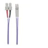 Image de Intellinet Fiber Optic Patch Cable, OM4, LC/SC, 2m, Violet, Duplex, Multimode, 50/125 µm, LSZH, Fibre, Lifetime Warranty, Polybag - Cordon de raccordement - SC multi-mode (M) pour LC multi-mode (M) - 2 m - fibre optique - duplex - 50 / 125 microns - OM4